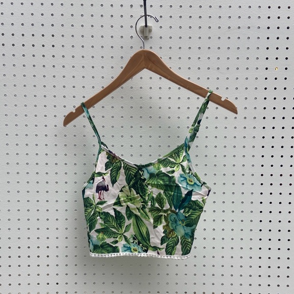 Tropical print crop top - Picture 1 of 3